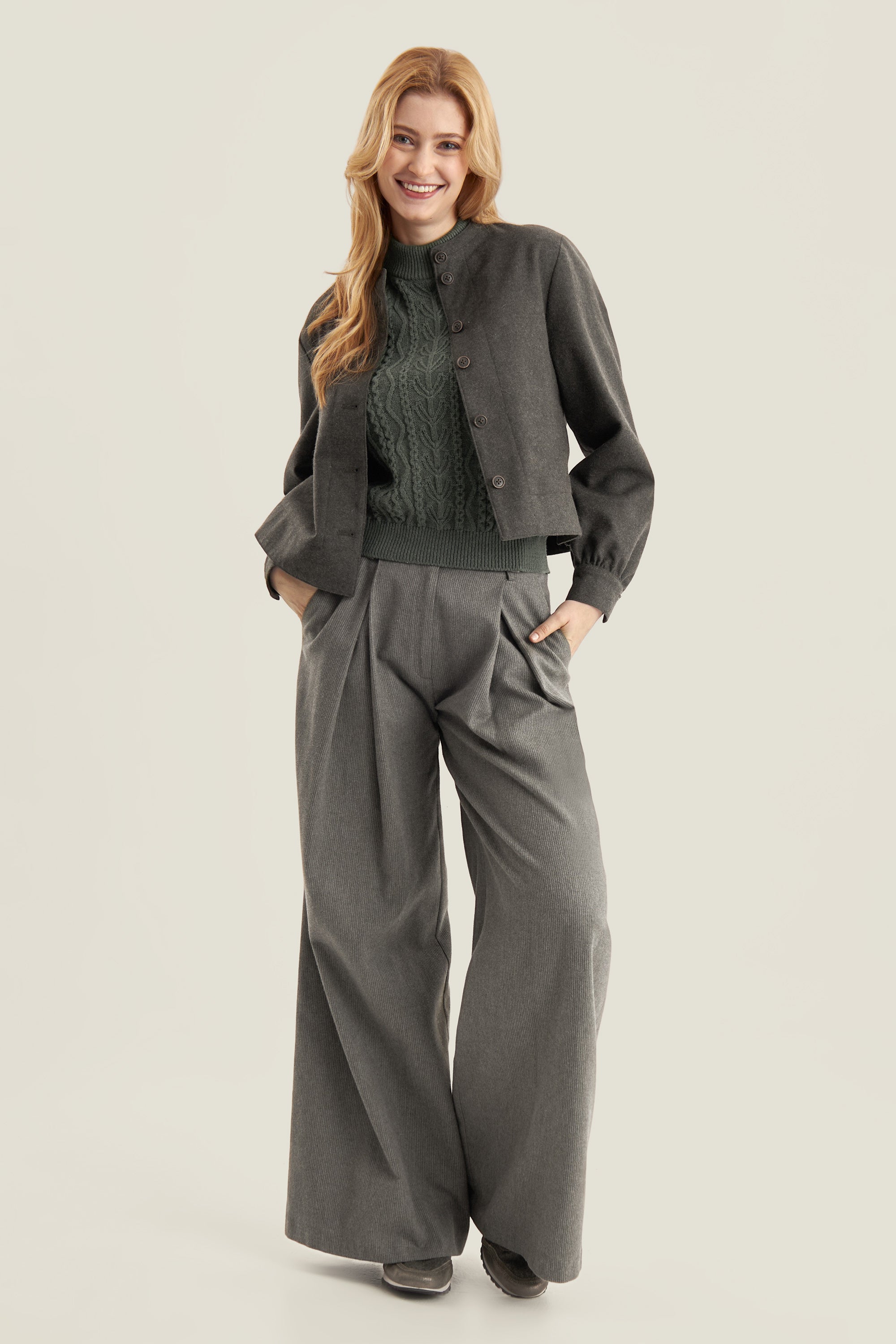 felicitas-damen-hose-henrike-weite-flanellhose-mit-streifen image 1