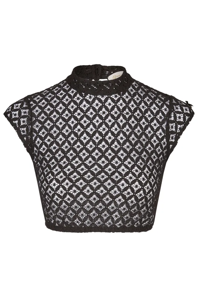 alpenherz-bluse-laila-kurzarm-schwarz-spitze-dirndlbluse image 1