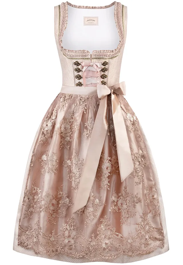 stockerpoint-dirndl-loretta-jacquard-dirndl-in-taupe image 1