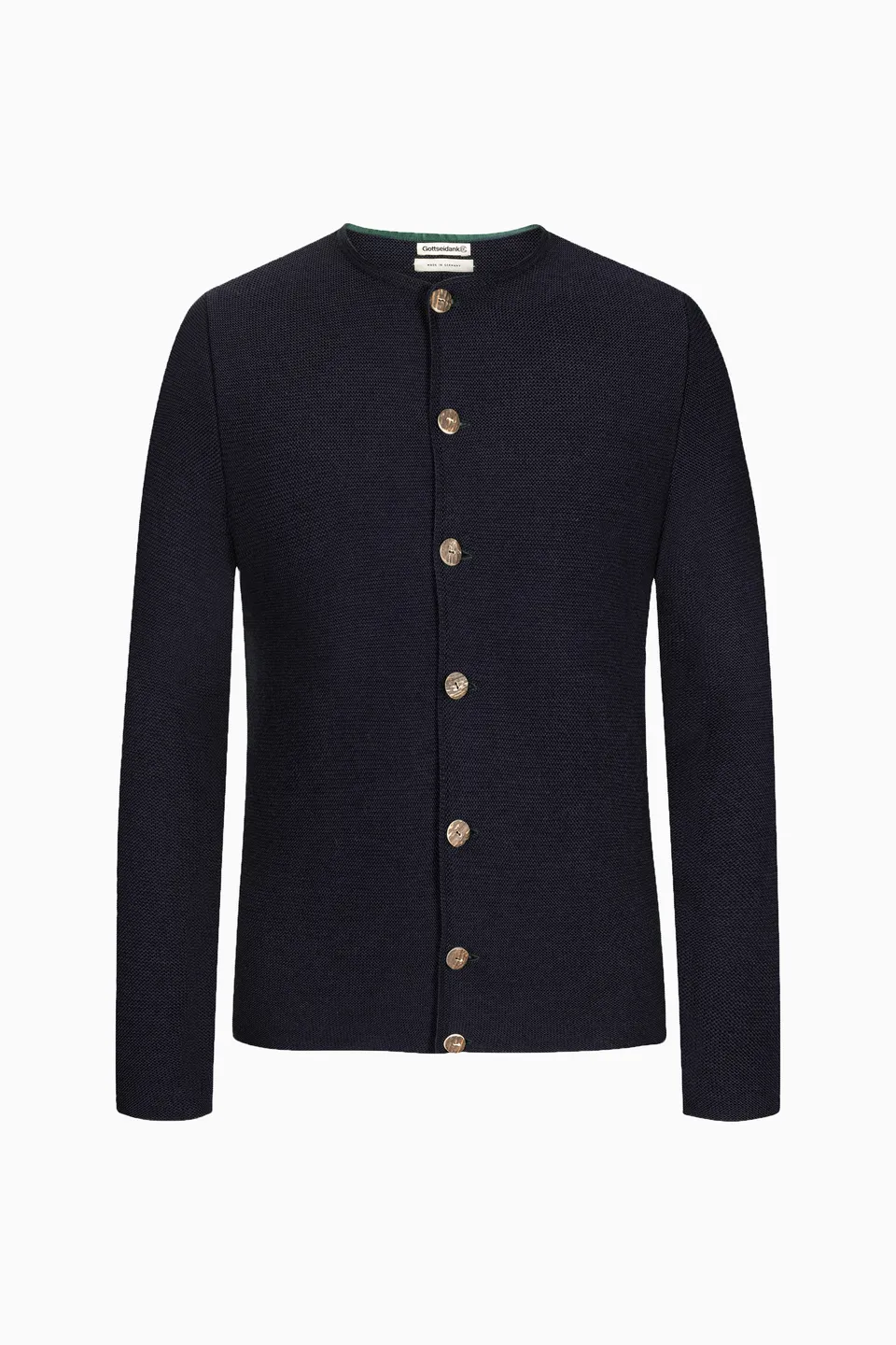 gottseidank-herrenstrickjacke-aloisius-uni-wollstrickjacke-mit-hirschhornkn-pfen image 1