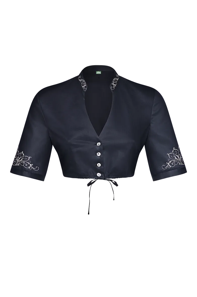 g-ssl-silberader-dirndlbluse-baumwollsatin-stehkragen-grau-schwarz image 1