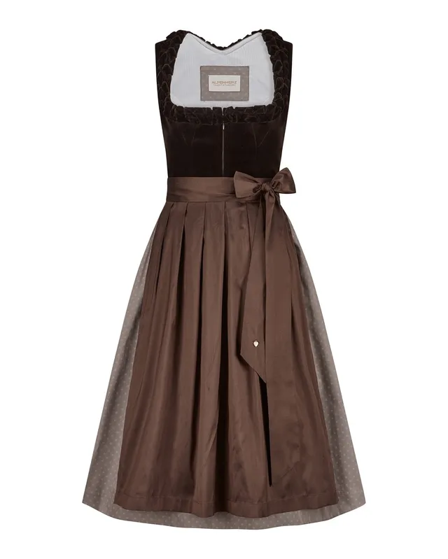 alpenherz-dirndl-josephine-espresso-martini-mit-seidensch-rze image 1