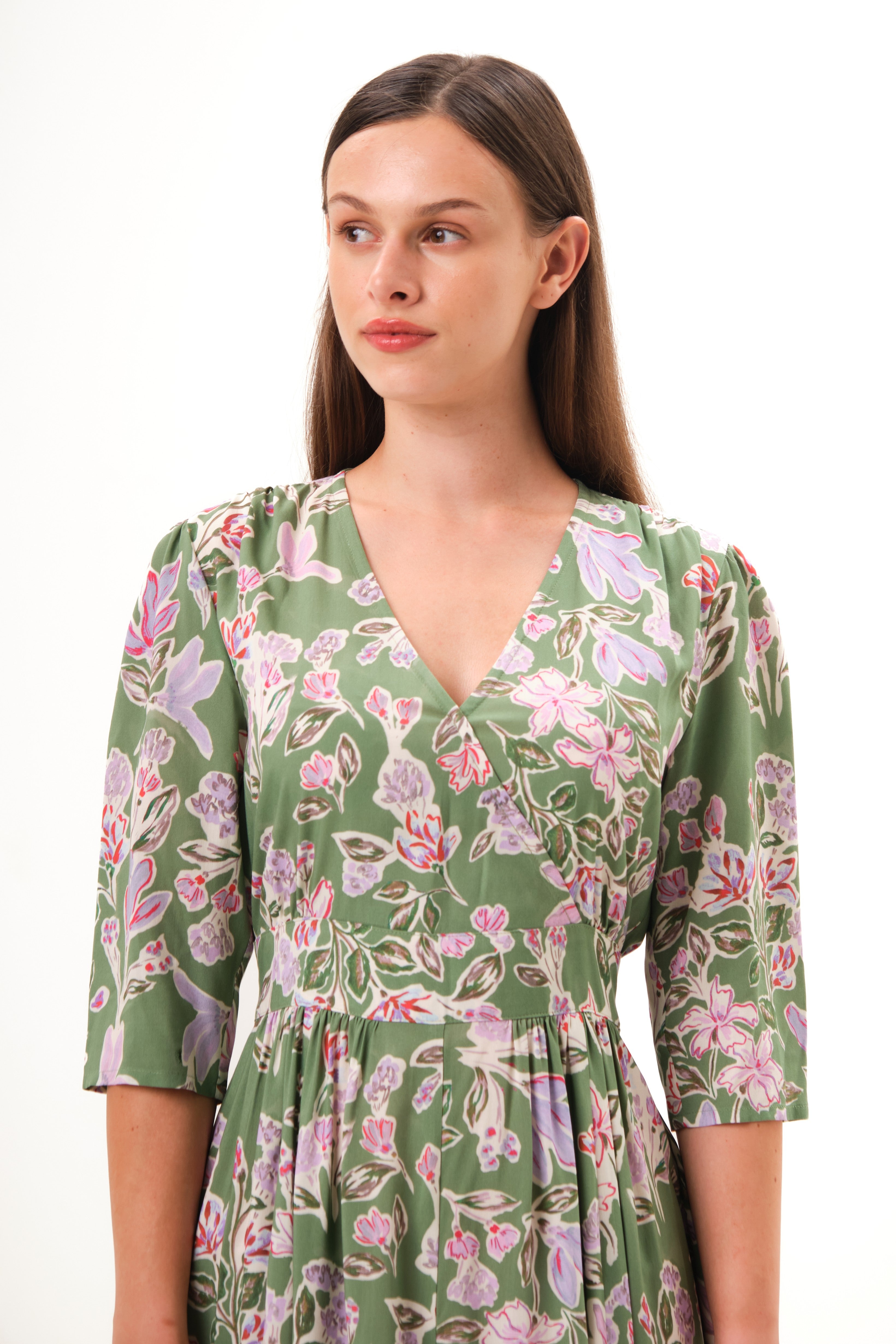 felicitas-damen-kleid-kathena-langes-sommerkleid-mit-v-ausschnitt image 3