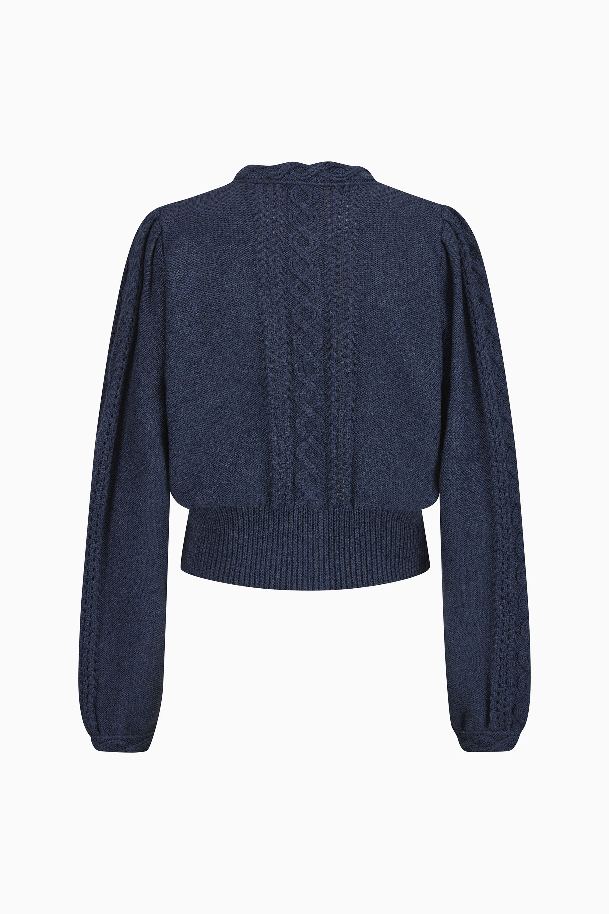 gottseidank-damenstrickjacke-lea-linksstrick-mit-stehkragen-puffarm-2 image 2