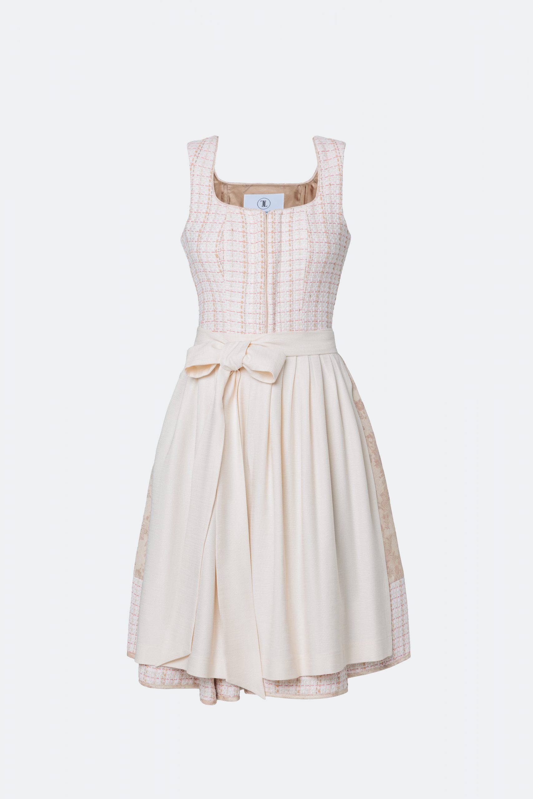 traumtrachten-designerdirndl-amalie-mit-tweedmieder-in-beige image 1