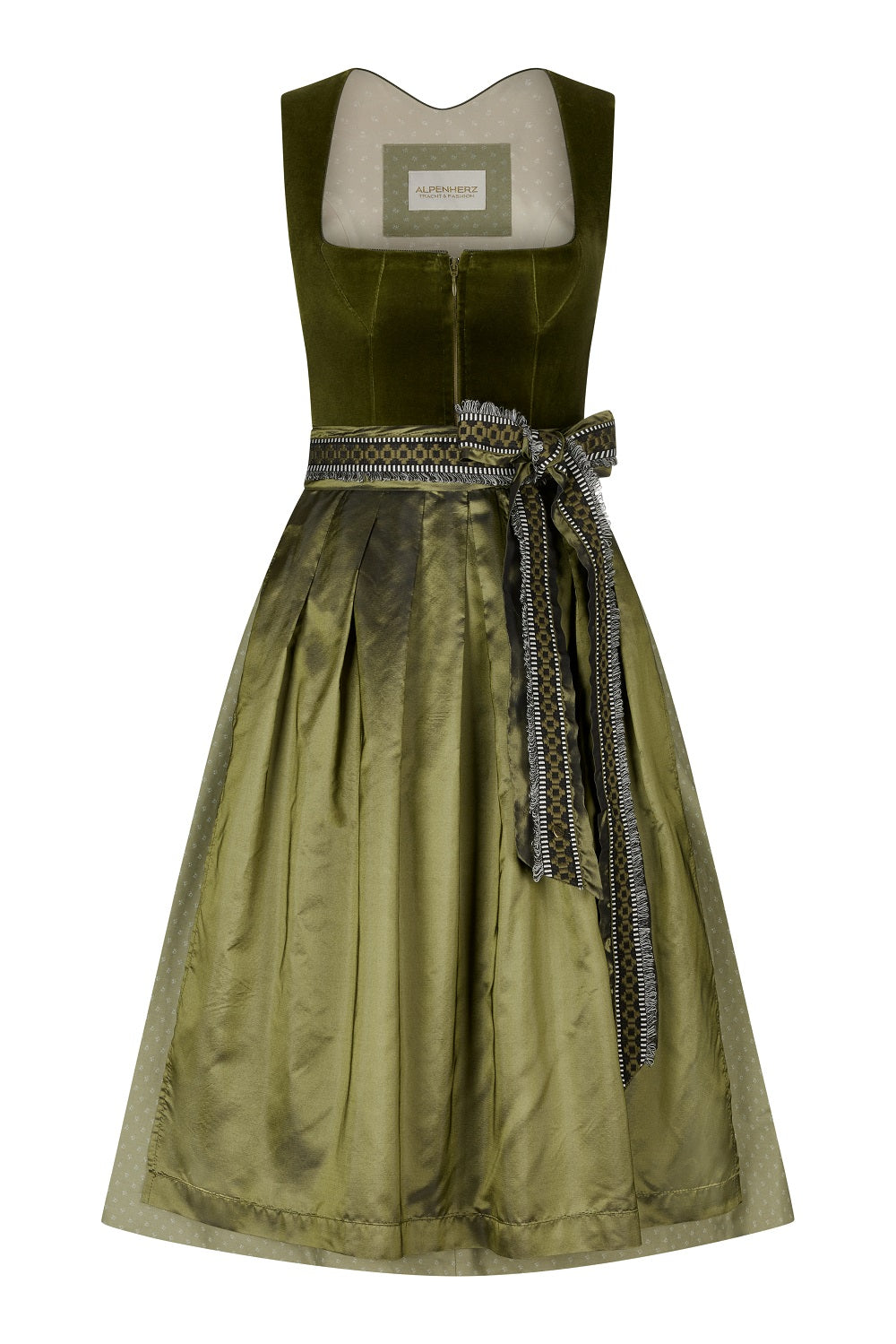 alpenherz-x-riani-dirndl-riani-samtmieder-oliv image 1