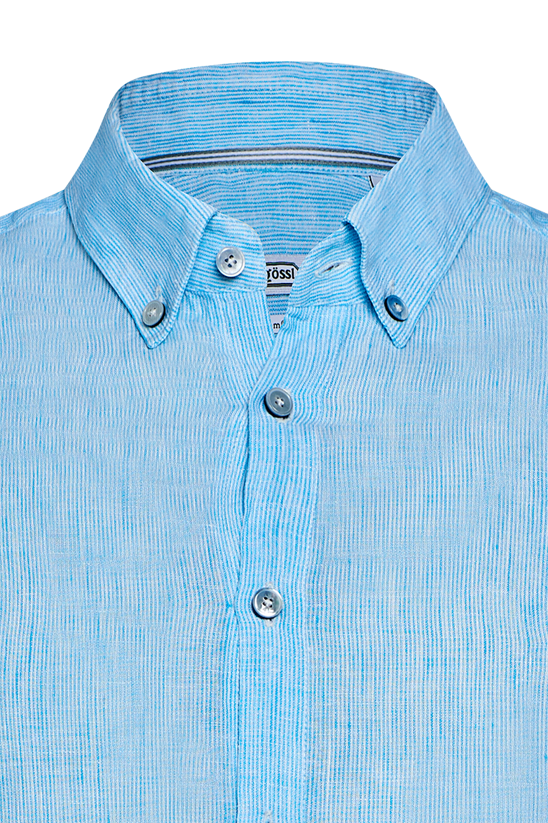 g-ssl-gegen-die-hitz-leinenhemd-button-down-blau-gestreift image 3