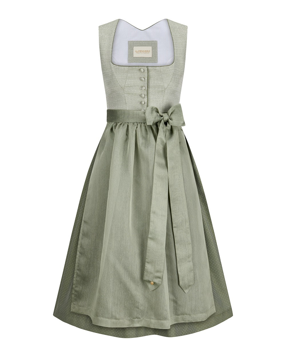 alpenherz-dirndl-greta-mit-knopf-jacquard-dirndl-eukalyptus image 1