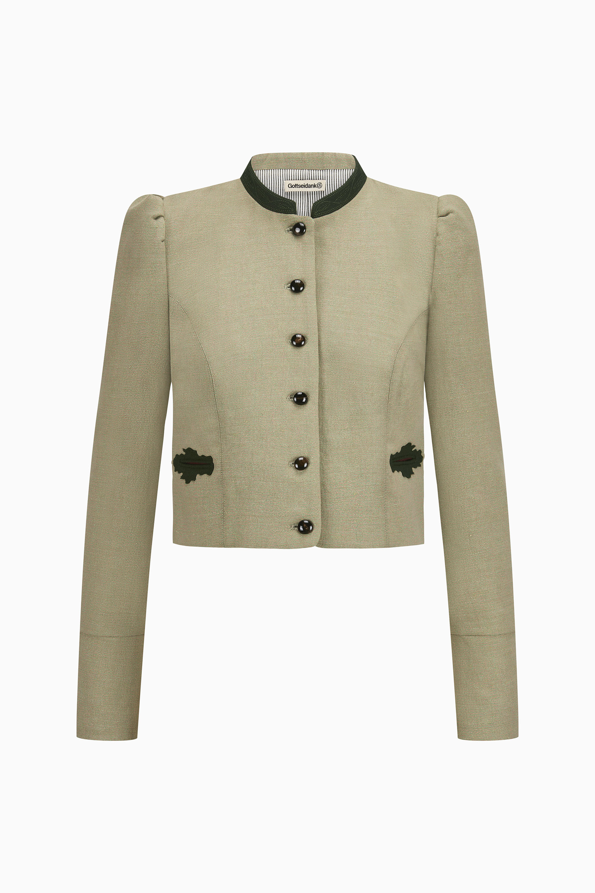 gottseidank-damenmiederjacke-flora-mit-besticktem-stehkragen image 1