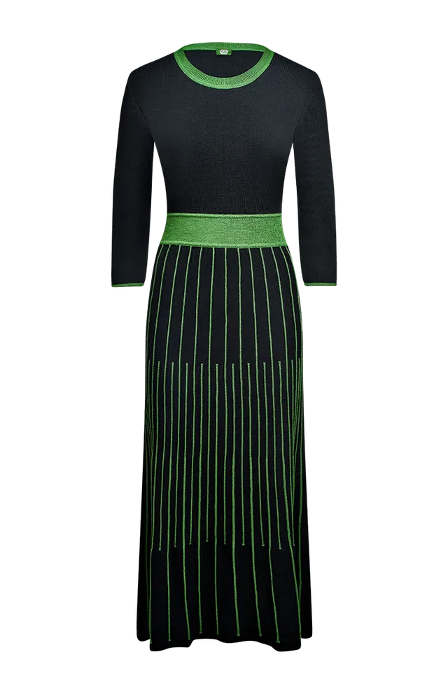 g-ssl-strickkleid-mit-gestrickten-biesen-merino-hutkleid-grau-schwarz image 1