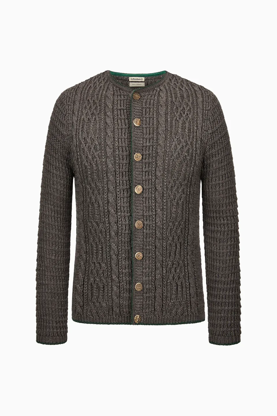 gottseidank-herrenstrickjacke-anton-mit-zopfmuster image 1