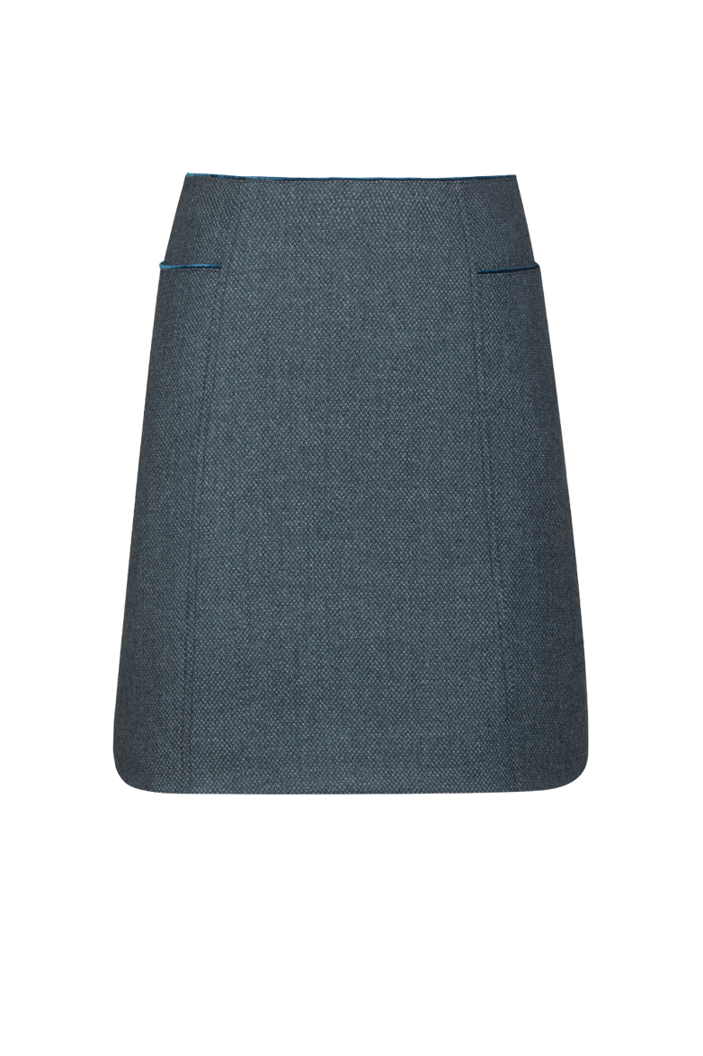 g-ssl-rock-wohlige-eleganz-a-linien-wollrock-blau-meliert-100-schurwolle image 1