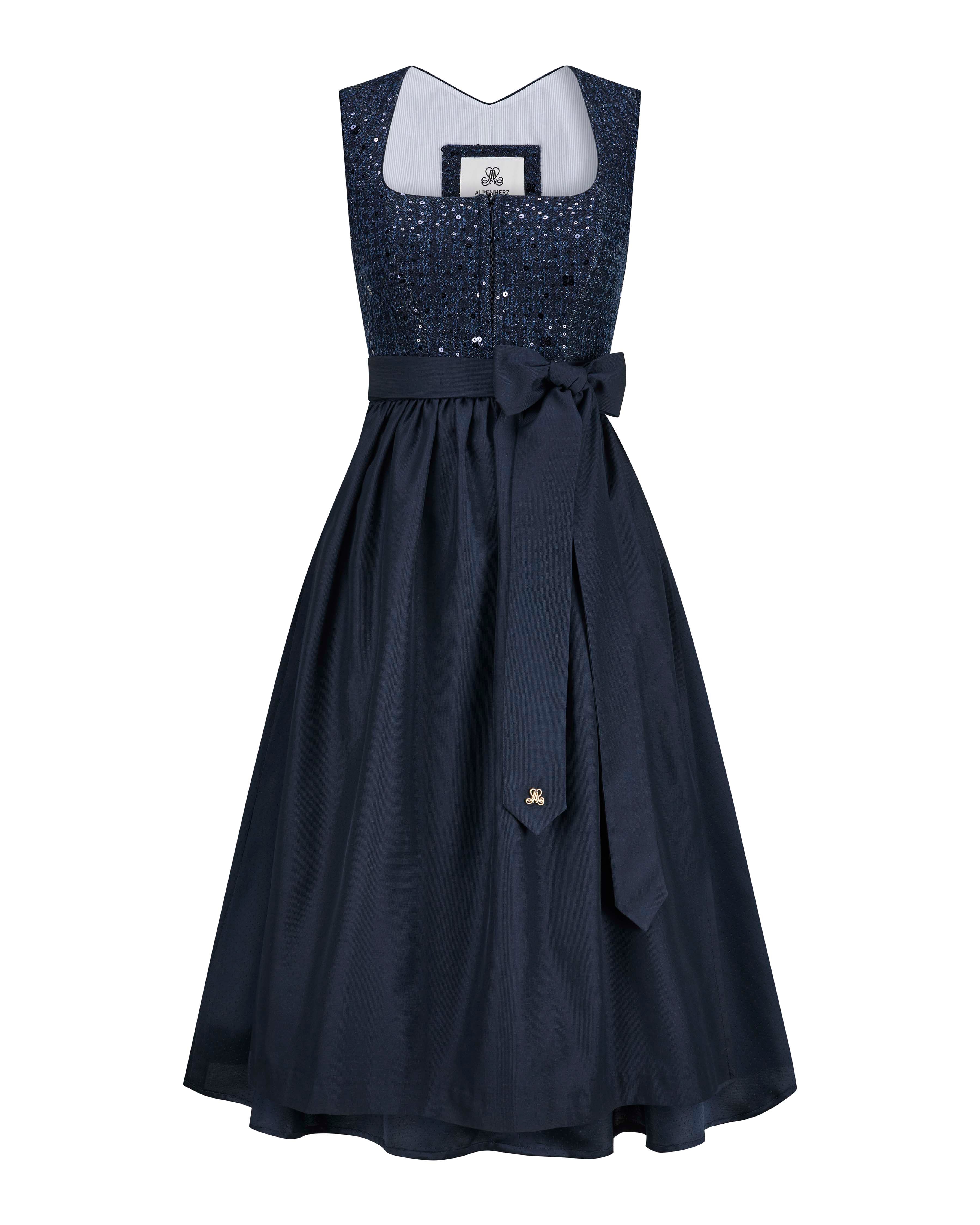 alpenherz-dirndl-viktoria-jeansblau-pailletten-dirndl-mit-fl-gel-rmel image 3