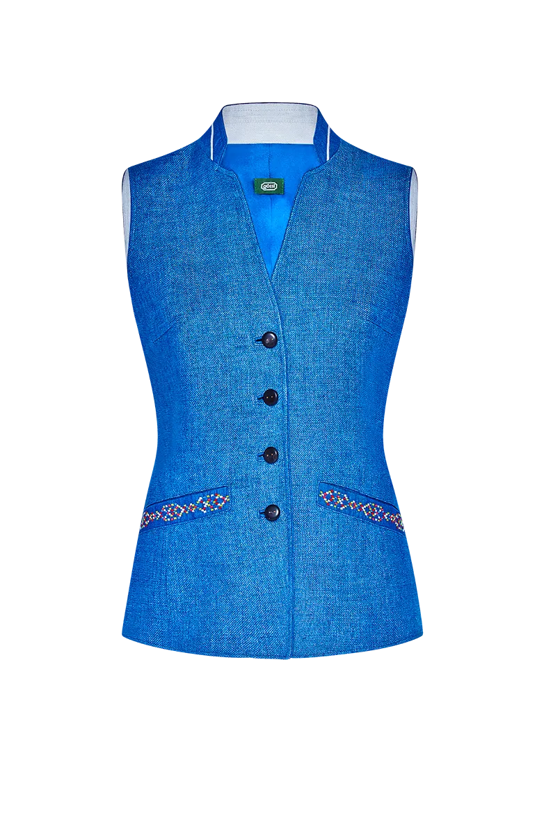 g-ssl-wochenendtrip-damen-gilet-leinen-blau image 1