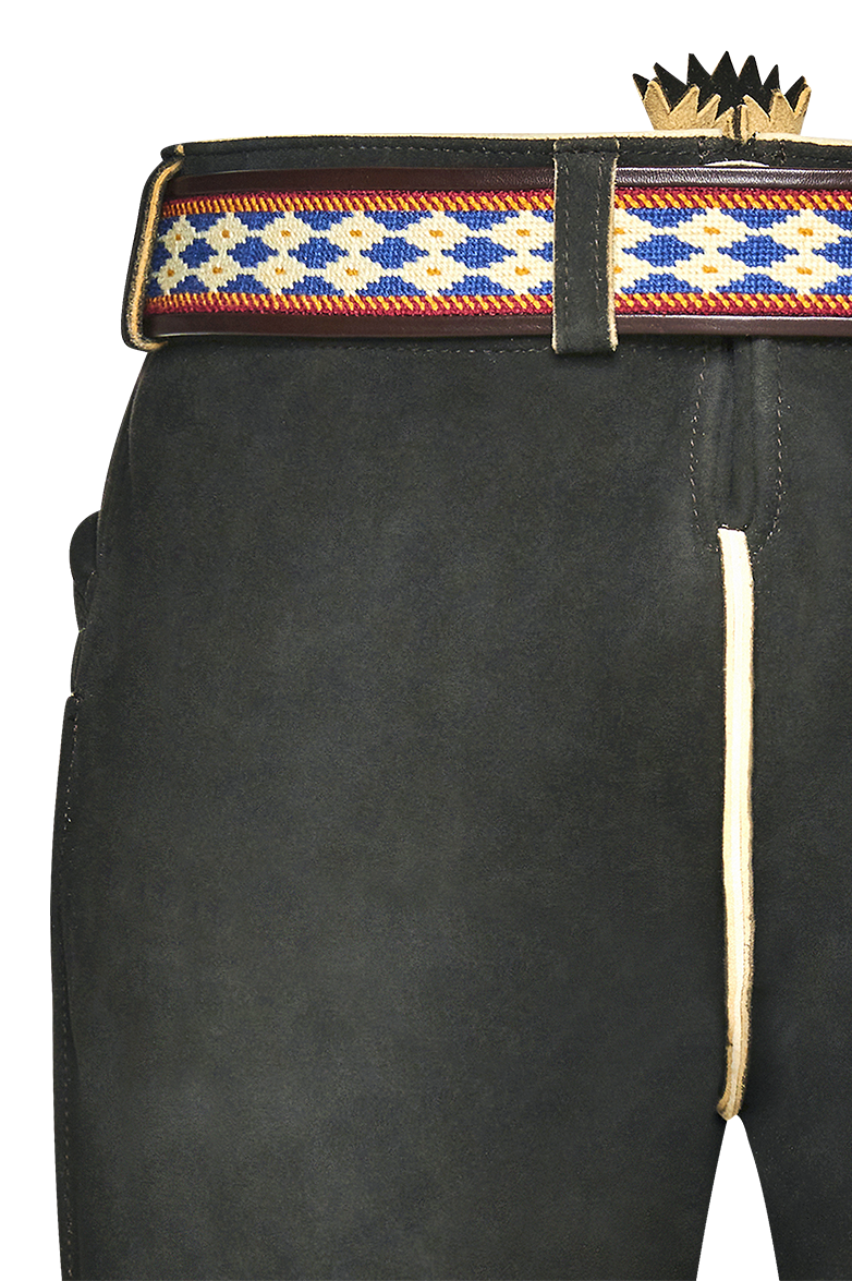g-ssl-bayerische-lederhose-braun-hirschleder-mit-eichenlaub-stickerei image 5