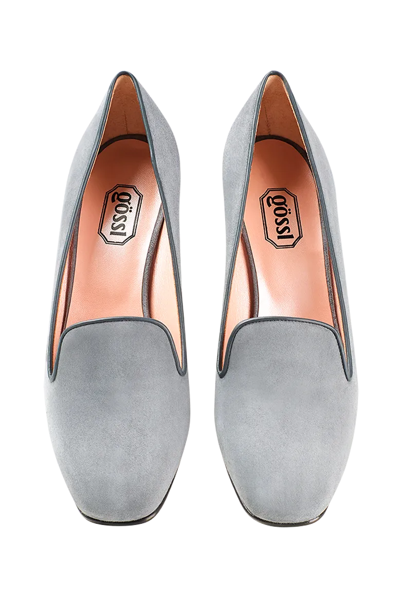 g-ssl-zeitlose-klassiker-slipper-veloursleder-grau-schwarz-damen image 1