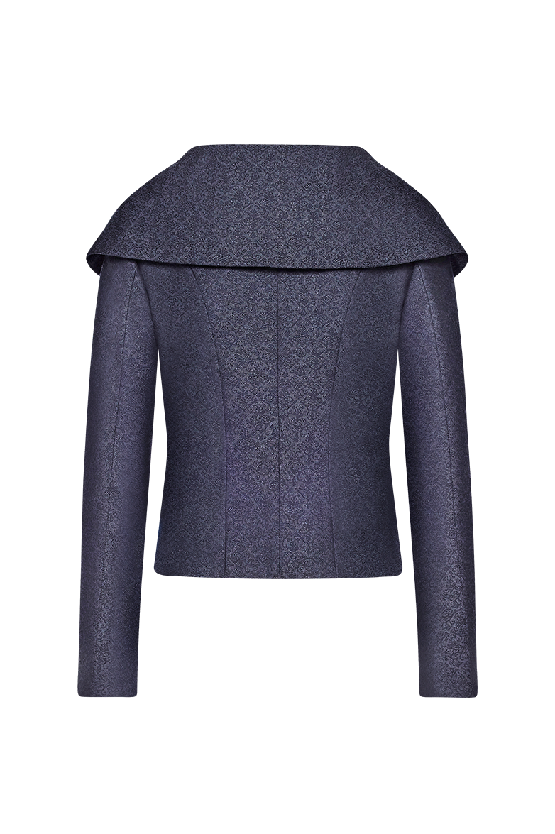 g-ssl-carmen-jacke-wolle-jacquard-grau-schwarz-damen-doppelreiher image 2