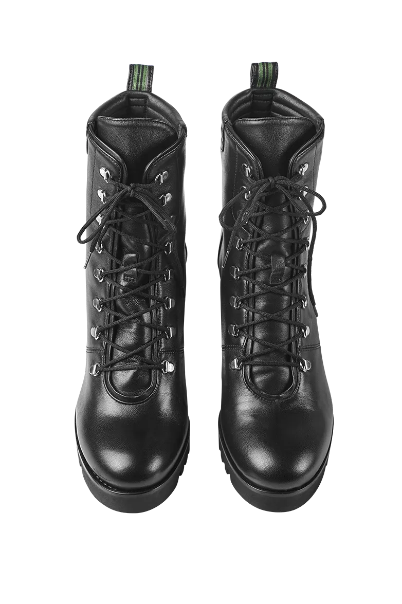g-ssl-stiefelette-damen-schn-rstiefelette-aus-glattleder-grau-schwarz image 1