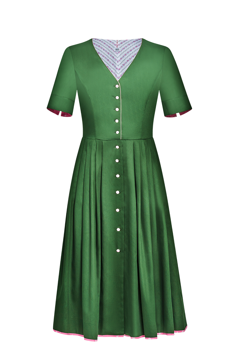 g-ssl-ausseer-kleid-baumwollsatin-kleid-in-gr-n-kniebedeckend image 1