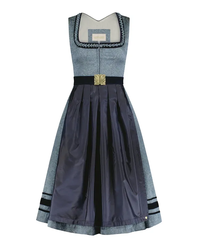 alpenherz-dirndl-enja-dunkelblau-80cm-mit-seidensch-rze image 1