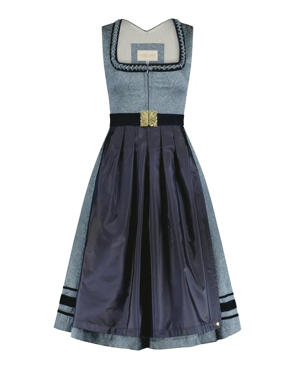 alpenherz-dirndl-enja-dunkelblau-80cm-mit-seidensch-rze image 1