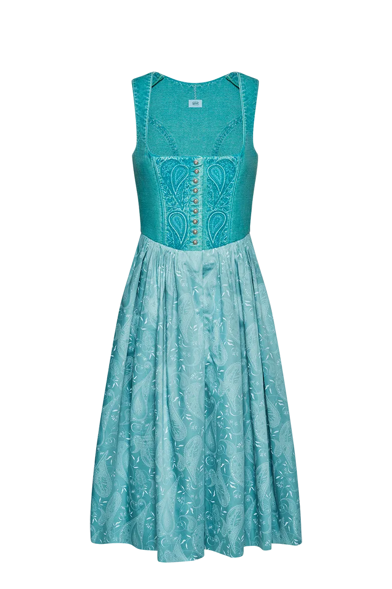 g-ssl-stickerei-dirndl-blau-70cm-aus-bauernleinen image 1