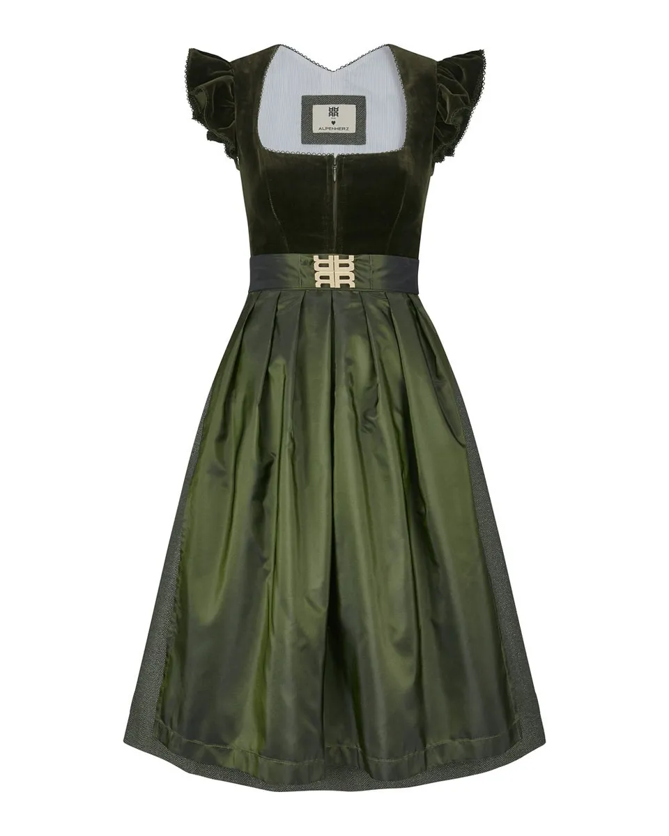 alpenherz-x-riani-dirndl-tina-oliv-samtmieder image 1