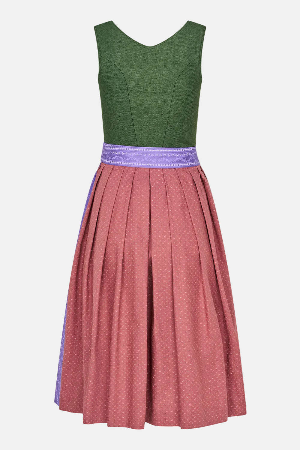 felicitas-damen-dirndl-deliah-gr-n-70-cm-mit-geradem-ausschnitt image 3