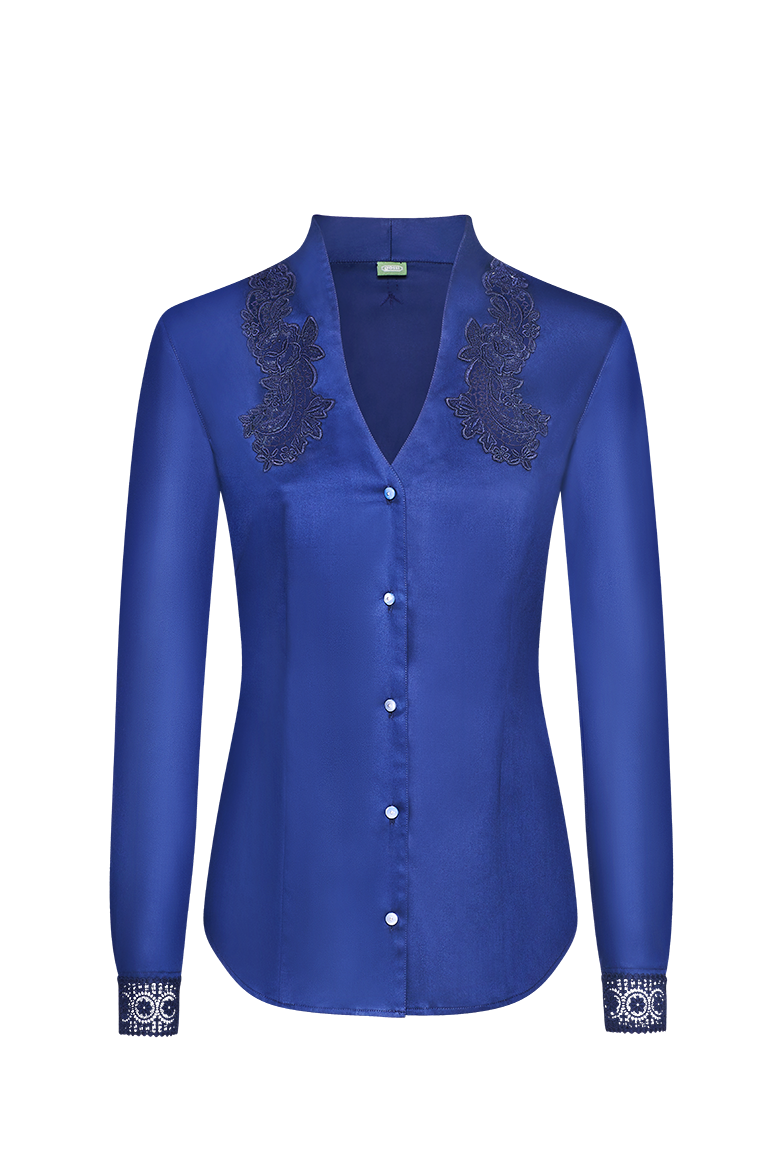 g-ssl-bluse-ge-tzte-akzente-damen-baumwollsatin-blau image 1