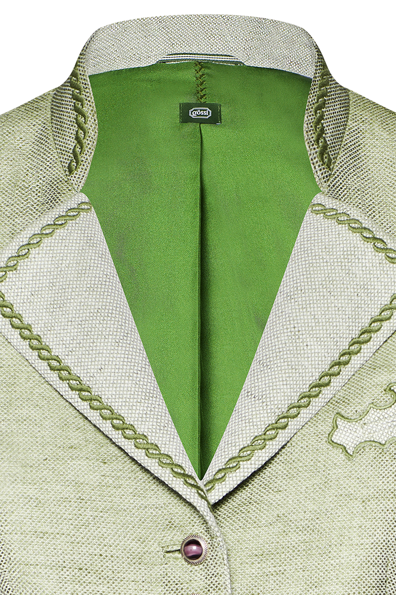g-ssl-ischler-jacke-damen-gr-n-leinen-wolle-jacquard image 3