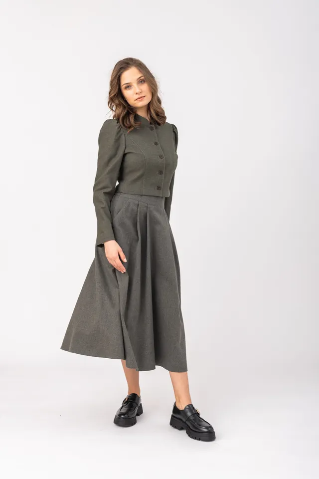 felicitas-baumwollrock-rosalia-damen-langer-faltenrock image 1