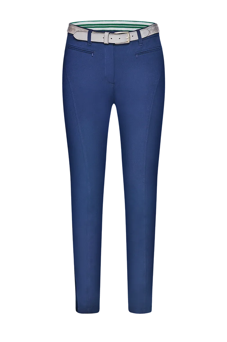 g-ssl-stiefelhose-elastische-baumwolle-samtstreifen-blau image 1