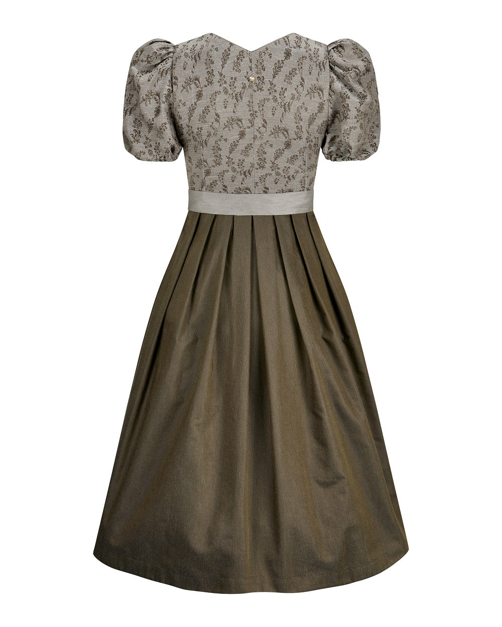 alpenherz-dirndl-frieda-taupe-80cm-mit-abnehmbarem-puffarm image 4