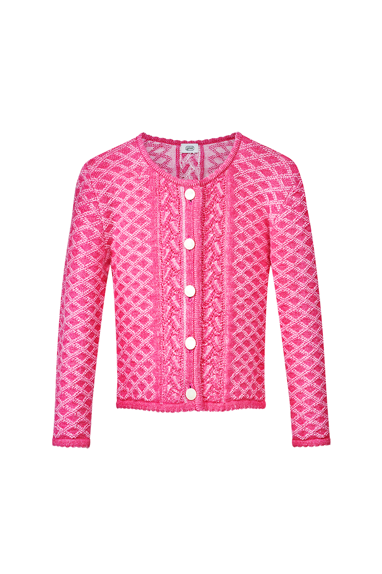 g-ssl-strickjacke-ganz-die-mama-merino-brokat-rosa image 1