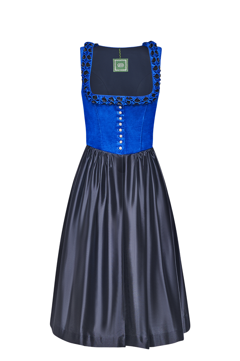 g-ssl-dirndl-leuchtender-blaudruck-samt-70-cm image 1