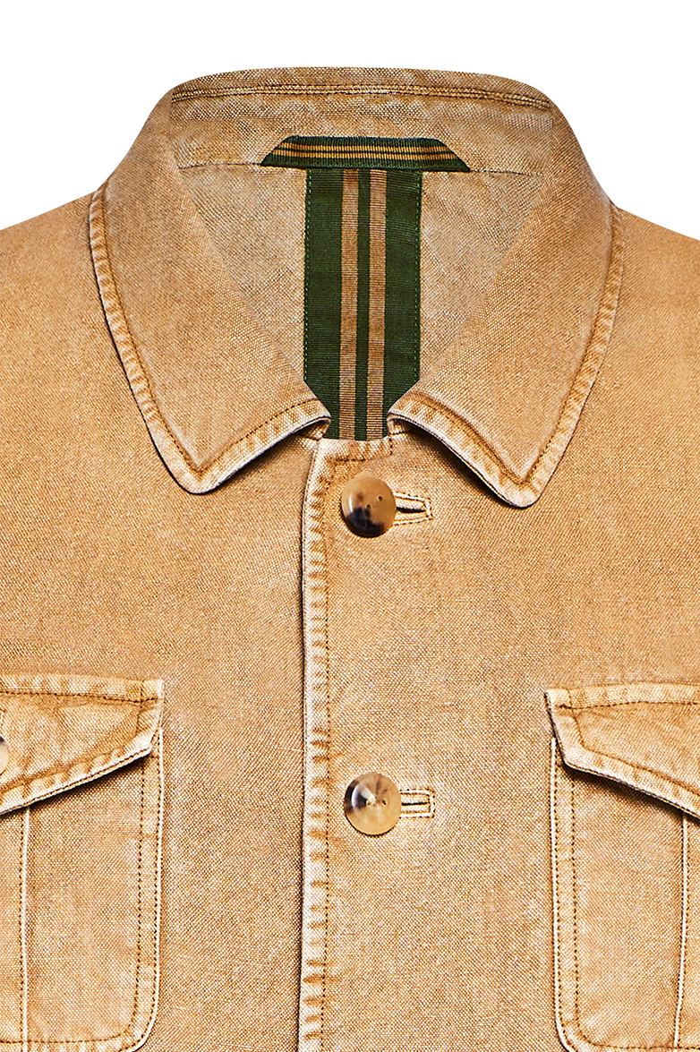 g-ssl-hanf-jacke-herren-braun-ungef-ttert-mit-hornkn-pfen image 3