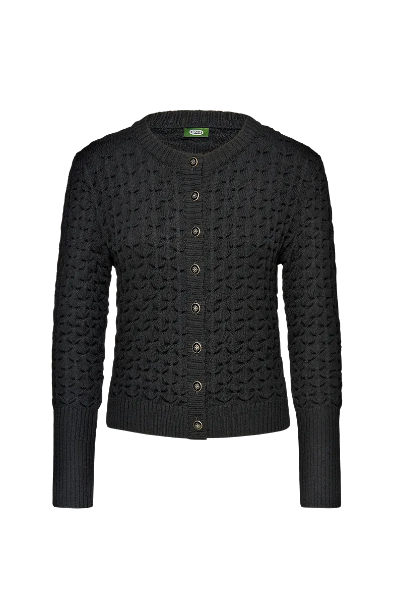 g-ssl-smok-strickjacke-damen-wolle-kaschmir-grau-schwarz image 1