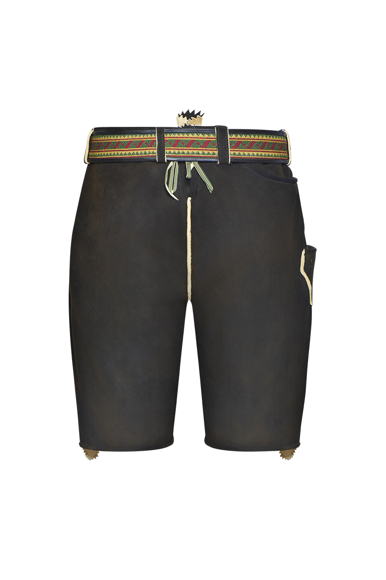 g-ssl-salzburger-lederhose-herren-kurze-hirschlederhose-altschwarz-bestickt image 3