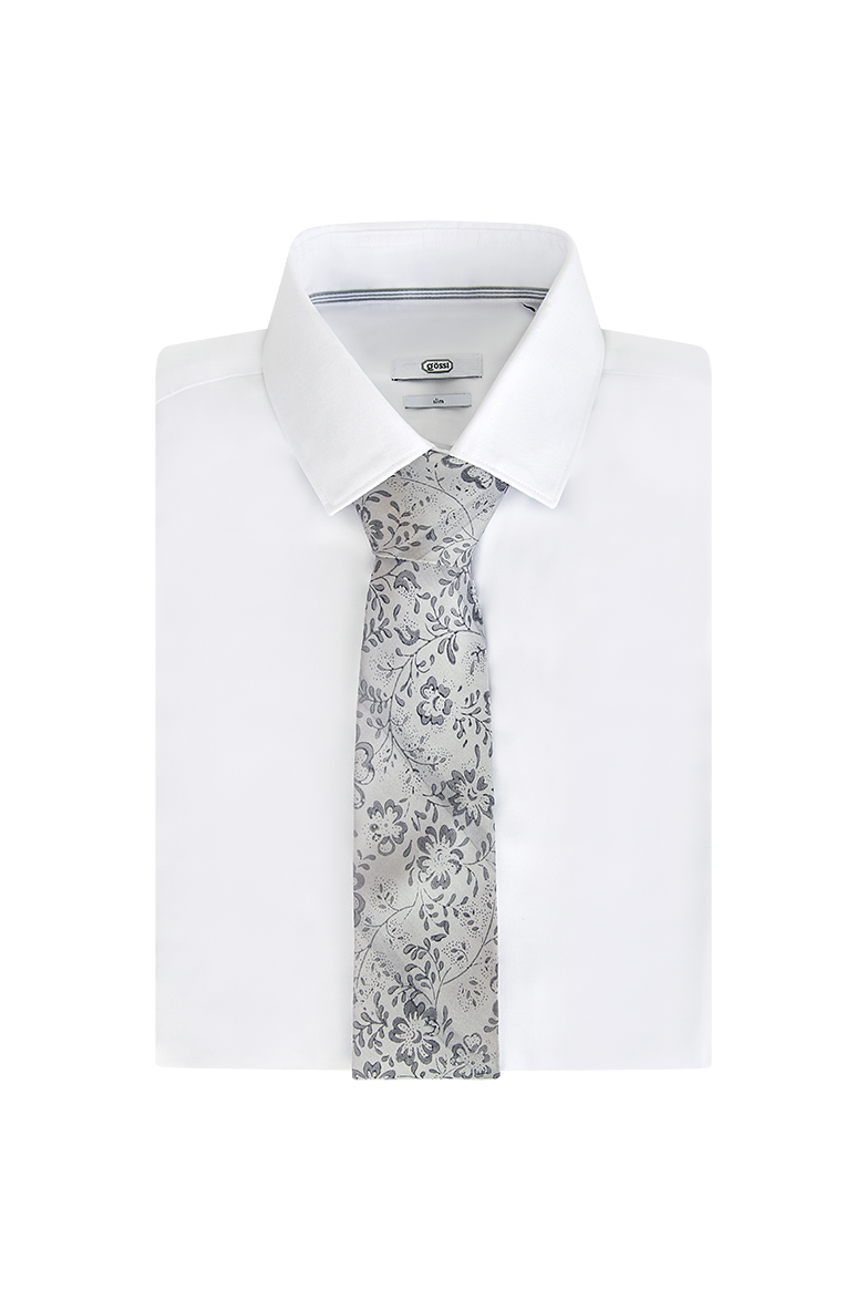 g-ssl-krawatte-handdruck-herren-seidenkrawatte-schmal-grau image 2