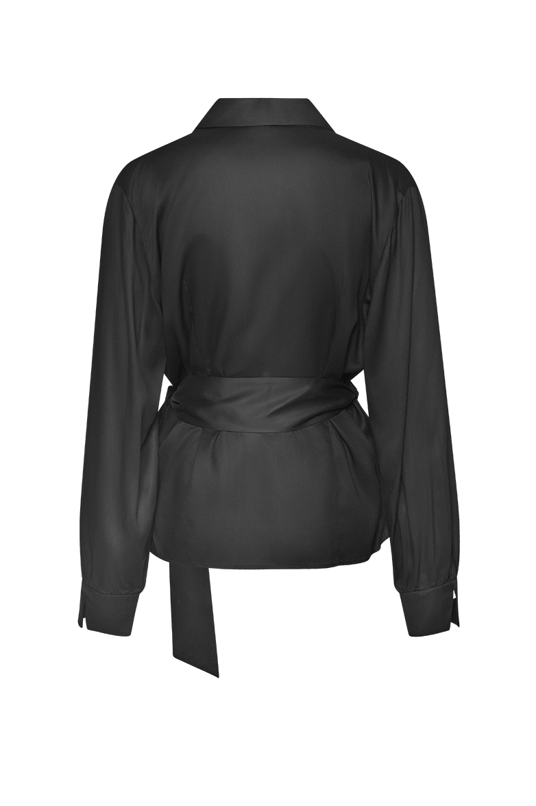 g-ssl-wickelbluse-damen-viskose-grau-schwarz-bindeband image 2
