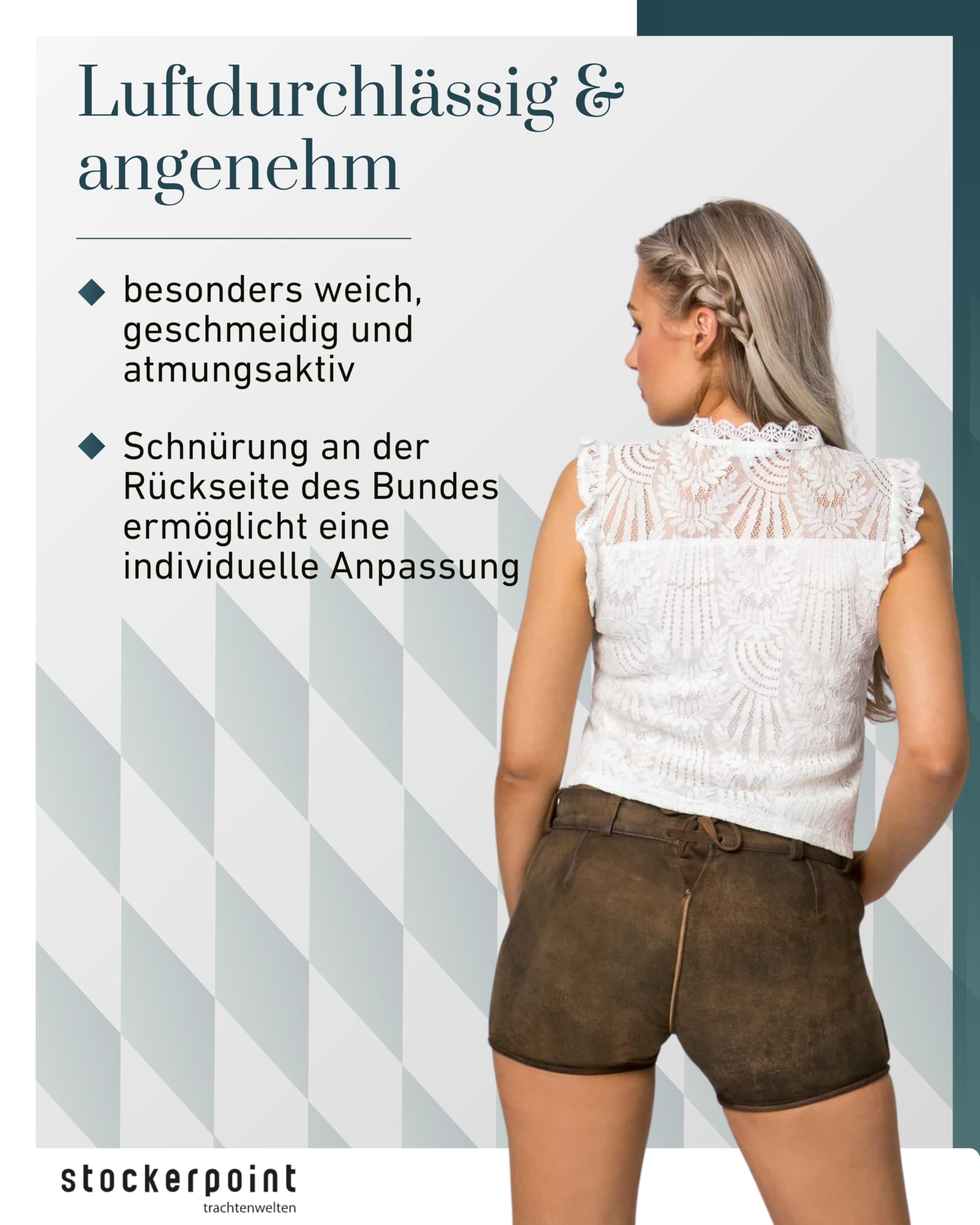 stockerpoint-damen-trachtenlederhose-rosy-kurze-lederhose image 3