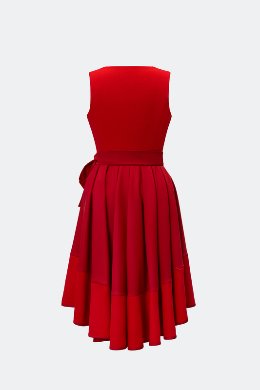 traumtrachten-designerdirndl-almuth-mit-tweedmieder-in-rubinrot image 2