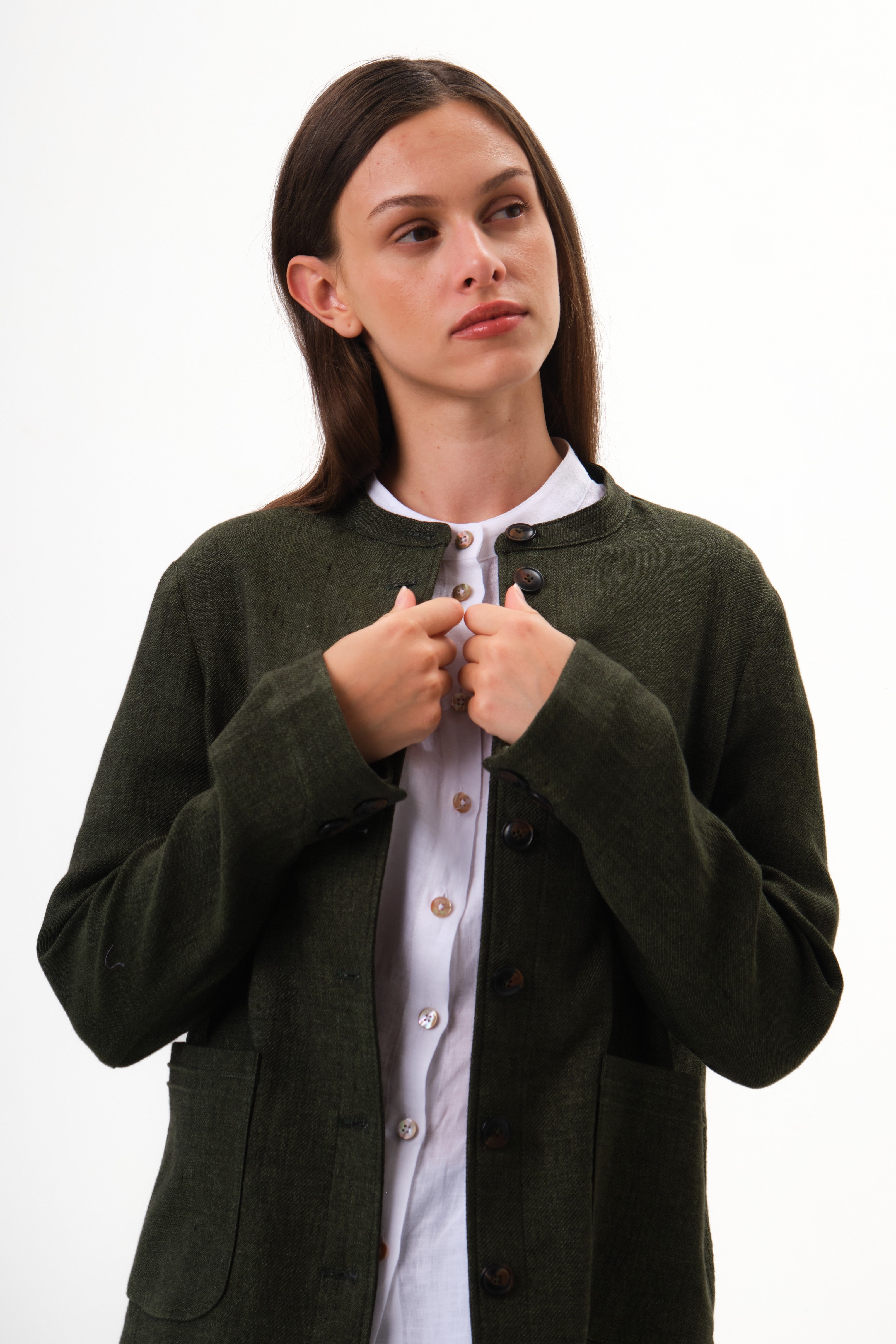 felicitas-jacke-jaline-damen-stehkragen-jacke-leinen-stretch image 3