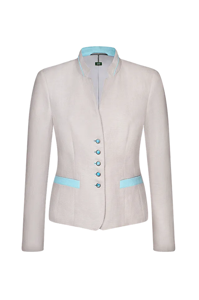 g-ssl-kontrastjacke-damen-leinen-grau-schwarz-mit-glaskn-pfen image 1