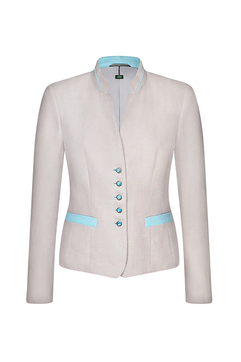g-ssl-kontrastjacke-damen-leinen-grau-schwarz-mit-glaskn-pfen image 1