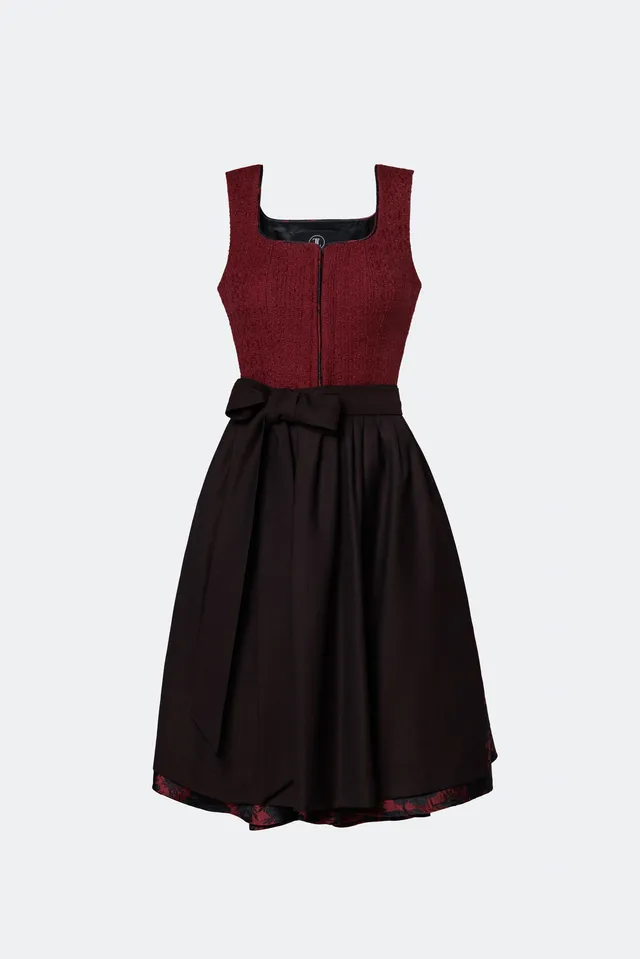 traumtrachten-limited-edition-designerdirndl-grazia-mit-tweedmieder-in-bordeaux image 1