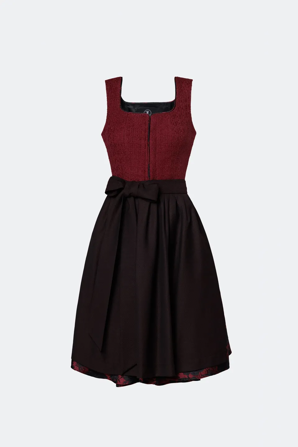 traumtrachten-limited-edition-designerdirndl-grazia-mit-tweedmieder-in-bordeaux image 1