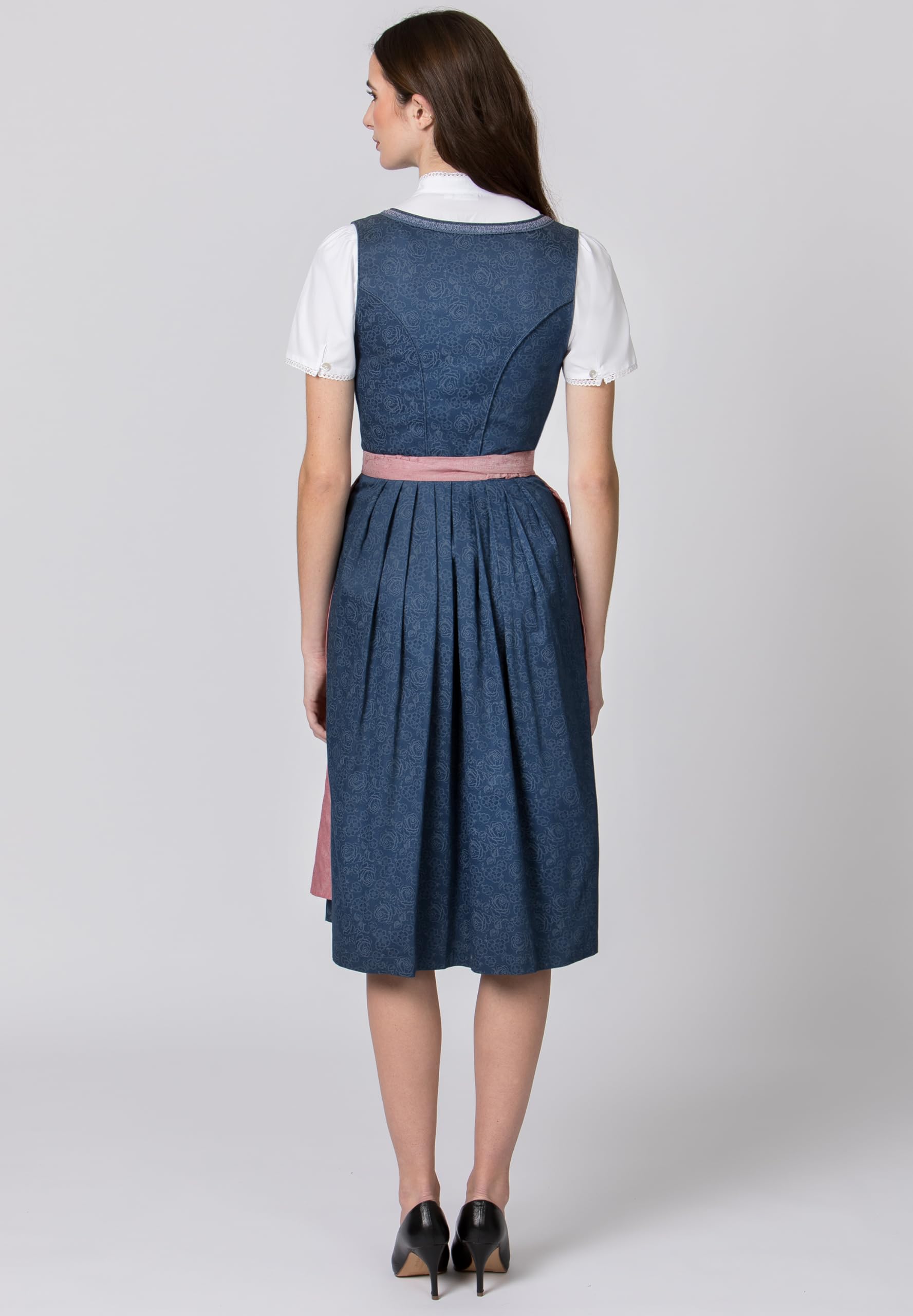 stockerpoint-roseline-midi-dirndl-blau-altrosa-baumwolle image 4