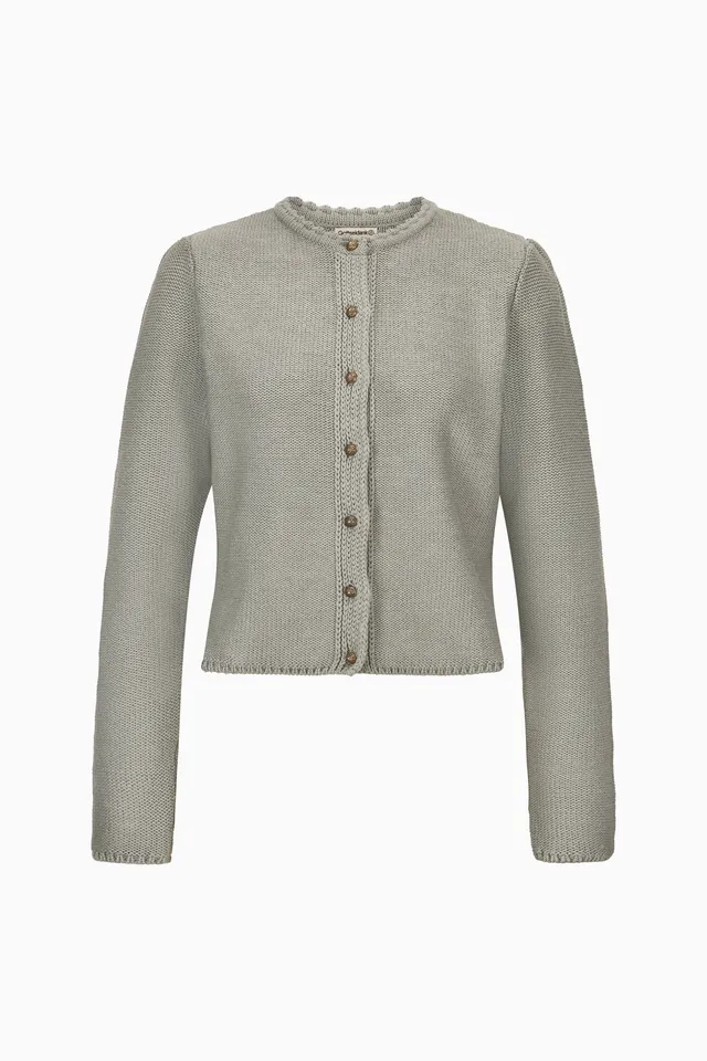gottseidank-damenstrickjacke-mirl-mit-stehkragen-und-puffarm image 1