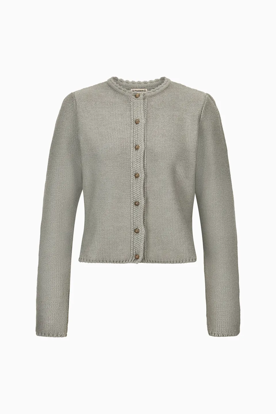 gottseidank-damenstrickjacke-mirl-mit-stehkragen-und-puffarm image 1